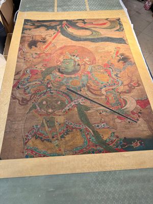 Chinese school: 'Heavenly king', ink and colour on silk, Qing or later — photo 1