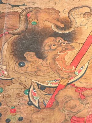 Chinese school: 'Heavenly king', ink and colour on silk, Qing or later — photo 13