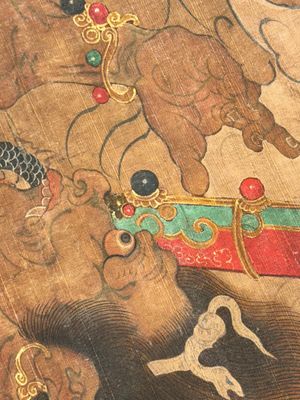 Chinese school: 'Heavenly king', ink and colour on silk, Qing or later — photo 18
