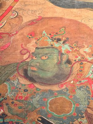 Chinese school: 'Heavenly king', ink and colour on silk, Qing or later — photo 2