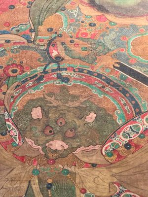 Chinese school: 'Heavenly king', ink and colour on silk, Qing or later — photo 3