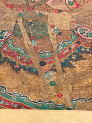 Chinese school: 'Heavenly king', ink and colour on silk, Qing or later — photo 4