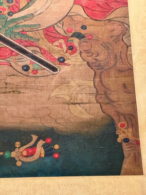 Chinese school: 'Heavenly king', ink and colour on silk, Qing or later — photo 6