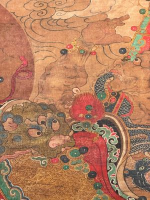Chinese school: 'Heavenly king', ink and colour on silk, Qing or later — photo 8