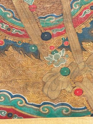 Chinese school: 'Heavenly king', ink and colour on silk, Qing or later — photo 10