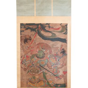 Chinese school: 'Heavenly king', ink and colour on silk, Qing or later — photo 2