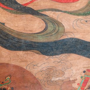 Chinese school: 'Heavenly king', ink and colour on silk, Qing or later — photo 4