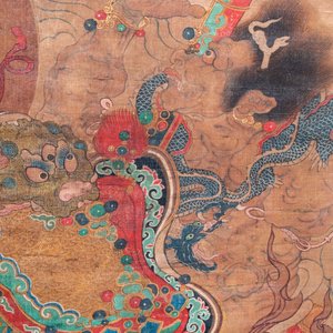 Chinese school: 'Heavenly king', ink and colour on silk, Qing or later — photo 5