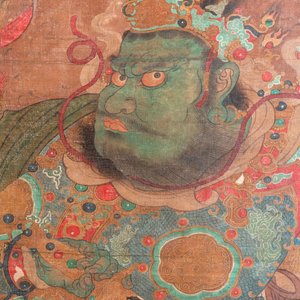 Chinese school: 'Heavenly king', ink and colour on silk, Qing or later — photo 6
