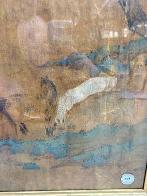 Chinese school: 'Horses', ink and colour on silk, 19th C. — photo 13