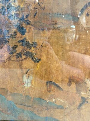 Chinese school: 'Horses', ink and colour on silk, 19th C. — photo 7