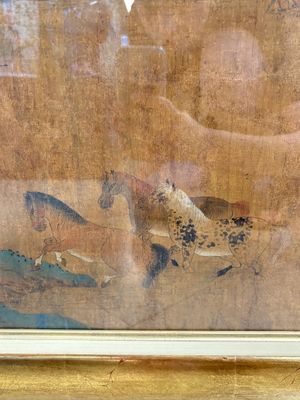 Chinese school: 'Horses', ink and colour on silk, 19th C. — photo 9