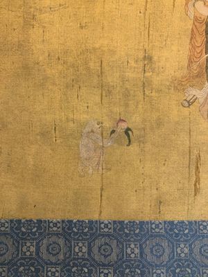 Chinese school: 'Immortals and monks', ink and colour on silk, Qing or later — photo 3