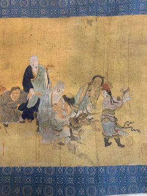 Chinese school: 'Immortals and monks', ink and colour on silk, Qing or later — photo 9