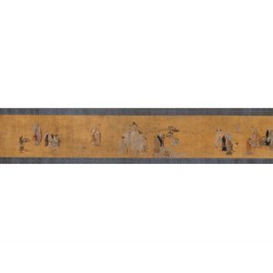 Chinese school: 'Immortals and monks', ink and colour on silk, Qing or later — photo 2