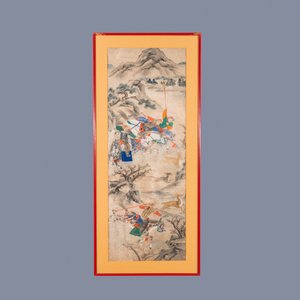 Chinese school, ink and color on paper: 'Five hunting scenes', 19th C. — 照片 3