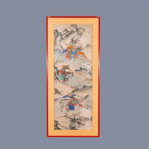 Chinese school, ink and color on paper: 'Five hunting scenes', 19th C. — 照片 5