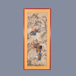 Chinese school, ink and color on paper: 'Five hunting scenes', 19th C. — 照片 9
