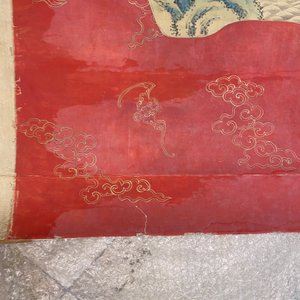 Chinese school, ink and color on paper: 'Shou painting with immortals', 19th C. — 照片 15