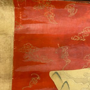 Chinese school, ink and color on paper: 'Shou painting with immortals', 19th C. — 照片 7