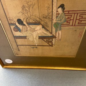 Chinese school, ink and color on silk: Eight erotic and romantic scenes, 18/19th C. — photo 23