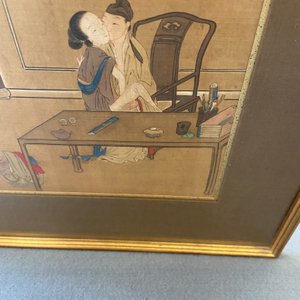 Chinese school, ink and color on silk: Eight erotic and romantic scenes, 18/19th C. — photo 28