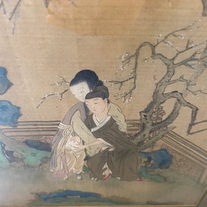 Chinese school, ink and color on silk: Eight erotic and romantic scenes, 18/19th C. — photo 31