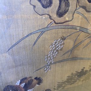 Chinese school, ink and color on silk: 'Landscape with birds', 17/18th C. — 照片 25