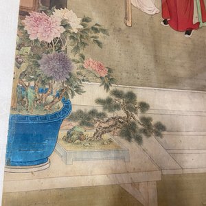 Chinese school, ink and color on silk: 'The making up of lady', 18th C. — photo 23