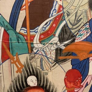 Chinese school, ink and colour on paper, Qing: 'Gods in heaven' — 照片 8
