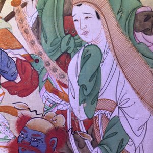 Chinese school, ink and colour on paper, Qing: 'Warriors and deities in heaven' — 照片 28