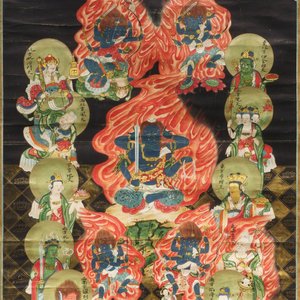Chinese school, ink and colour on paper, Qing: 'Wrathful Guardians of Buddhism' — photo 1