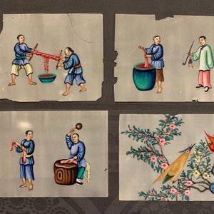 Chinese school, ink and colour on rice paper, Canton, 19th C.: a collection of 39 drawings in six albums — 照片 90