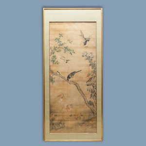 Chinese school, ink and colour on silk, 18/19th C.: 'Birds and their preys' — photo 2