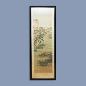 Chinese school, ink and colour on silk, 18/19th C.: 'Tea party on the water' — 照片 1