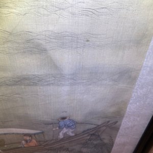 Chinese school, ink and colour on silk, 18/19th C.: 'Tea party on the water' — 照片 27