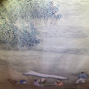 Chinese school, ink and colour on silk, 18/19th C.: 'Tea party on the water' — 照片 28