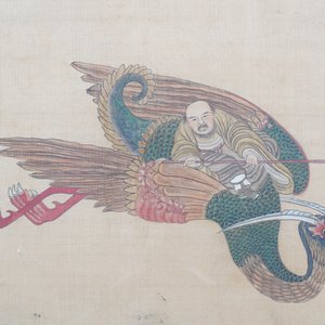 Chinese school, ink and colour on silk, 19/20th C.: 'Immortals and their servants' — photo 8