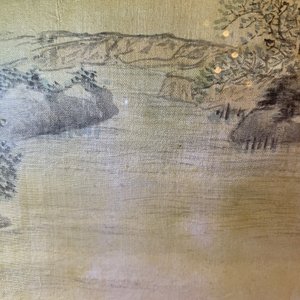 Chinese school, ink and colour on silk, 20th C.: 'Three landscape views' — photo 36