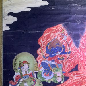Chinese school, inkt en kleur op papier, Qing: 'Behoeders van het Boeddhisme' — foto 19