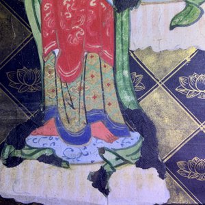 Chinese school, inkt en kleur op papier, Qing: 'Behoeders van het Boeddhisme' — foto 25