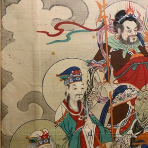 Chinese school, inkt en kleur op papier, Qing: 'Goden in de hemel' — foto 7