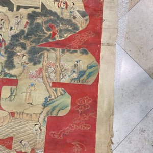 Chinese school, inkt en kleur op papier: 'Shou karakter met onsterfelijken', 19e eeuw — foto 29