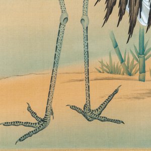 Chinese school, inkt en kleur op papier: 'Twee kraanvogels', 20e eeuw — foto 5