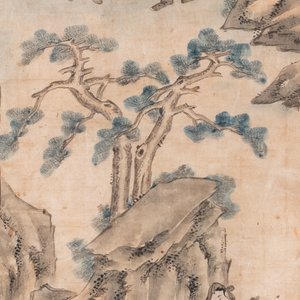Chinese school, inkt en kleur op papier: 'Vijf jachtscènes', 19e eeuw — foto 6
