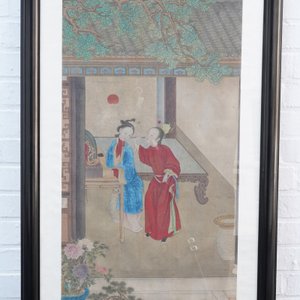 Chinese school, inkt en kleur op zijde, 18e eeuw: 'De opmaak van een dame' — foto 6
