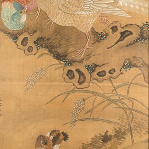 Chinese school, inkt en kleur op zijde: 'Landschap met vogels', 17/18e eeuw — foto 4