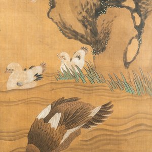 Chinese school, inkt en kleur op zijde: 'Landschap met vogels', 17/18e eeuw — foto 6