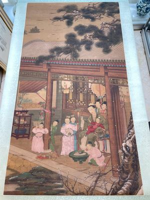 Chinese school: 'Keizer Qianlong met kinderen', inkt en kleur op zijde, 18/19e eeuw — foto 3
