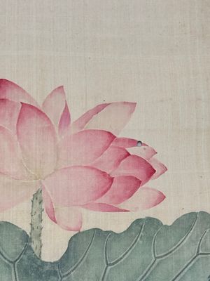 Chinese school: 'Lotus', ink and colour on paper, Cixi seal mark, 19/20th C. — foto 15